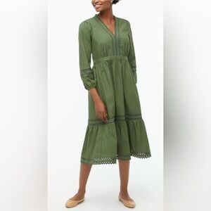 J. Crew Olive Long Sleeve Dress